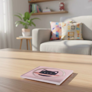 Planet Cat Glass Onderzetter