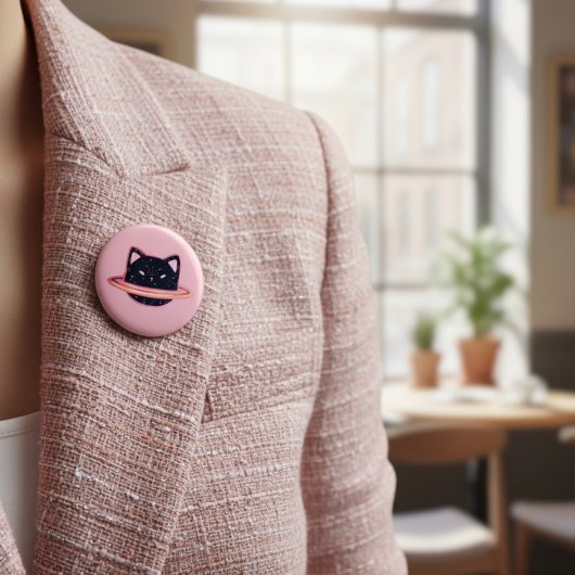 Planet Cat Ronde Button 5,7 Cm