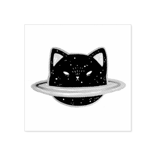 Planet Cat Rubber Stamp Rubberstempel (Afrduk)