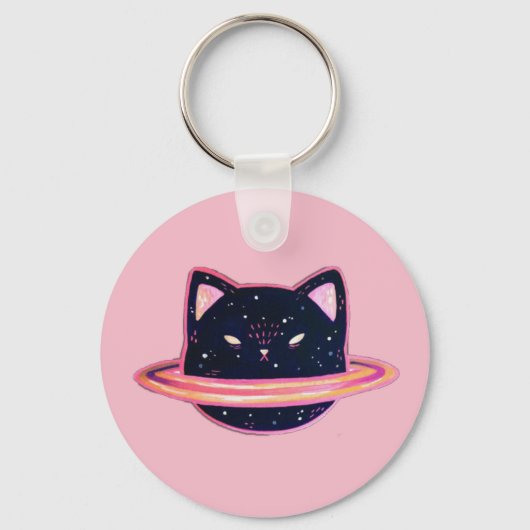 Planet Cat Sleutelhanger (Voorkant)