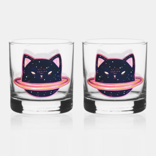 Planet Cat Whiskey Glass Whisky Glas (Achterkant)