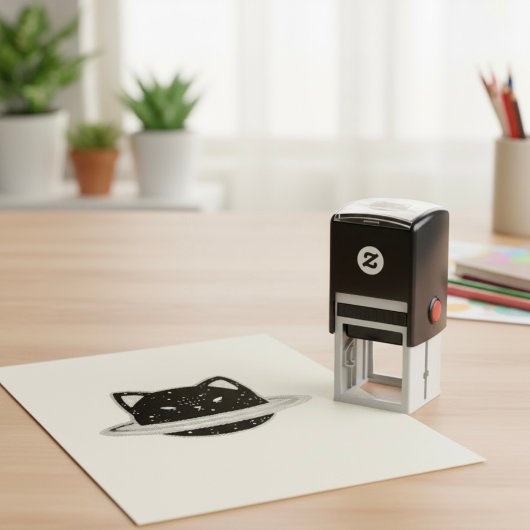 Planet Cat zelfinktstempel Zelfinktende Stempel