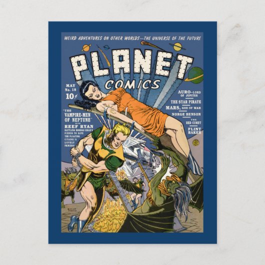 Planet Comics Briefkaart (Voorkant)