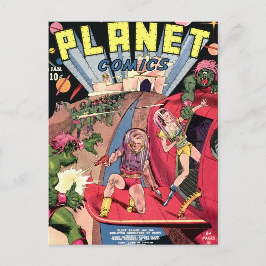 Planet Comics Briefkaart (Voorkant)
