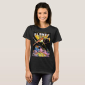 Planet Comics Laser Attack  Comics Black T-shirt (Voorkant volledig)