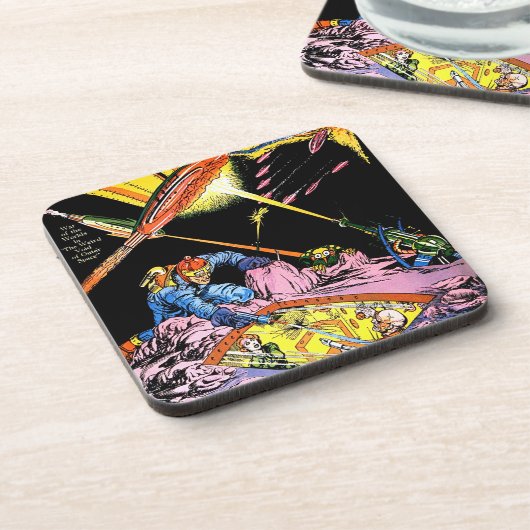 Planet Comics Laser Attack Sci Fi  strips Bier Onderzetter (Linkerzijde)