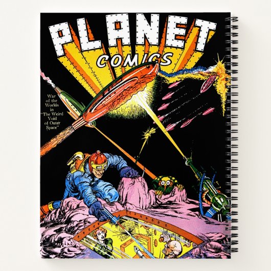 Planet Comics Laser Attack Sci Fi  strips Notitieboek (Achterkant)