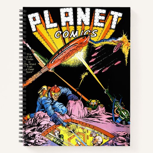 Planet Comics Laser Attack Sci Fi strips Notitieboek (Voorkant)