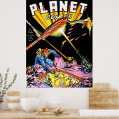 Planet Comics Laser Attack Sci Fi  strips Poster (Keuken)
