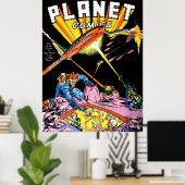 Planet Comics Laser Attack Sci Fi  strips Poster (Thuiskantoor)