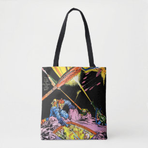 Planet Comics Laser Attack Sci Fi strips Tote Bag