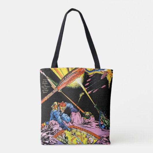 Planet Comics Laser Attack Sci Fi  strips Tote Bag (Achterkant)
