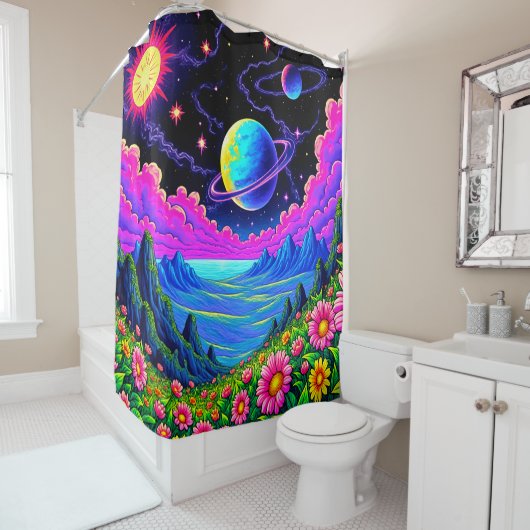 Planet Douchegordijn (In situ)