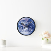 Planet Earth Amazing Space Afbeelding Ronde Klok (Huis)