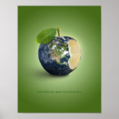 Planet Earth Apple Environmental Poster (Voorkant)