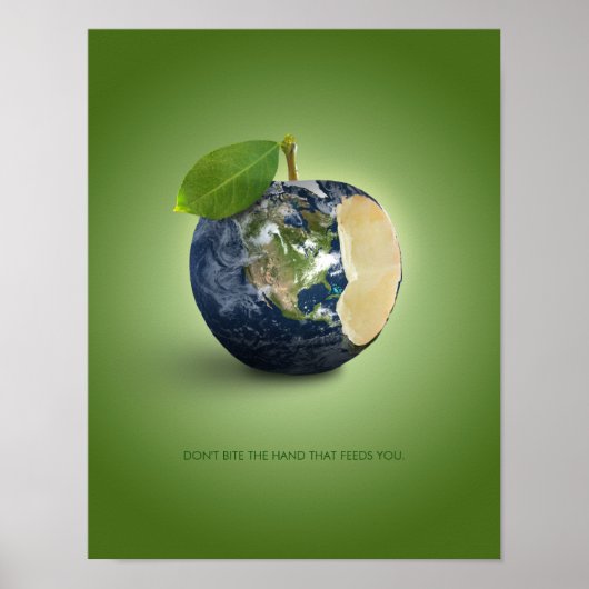 Planet Earth Apple Environmental Poster (Voorkant)