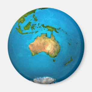 Planet Earth - Australië - kleurrijk Wereldbol. 3 Magneet