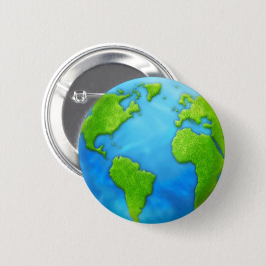 Planet Earth Badge Ronde Button 5,7 Cm (Voorkant /achterkant)