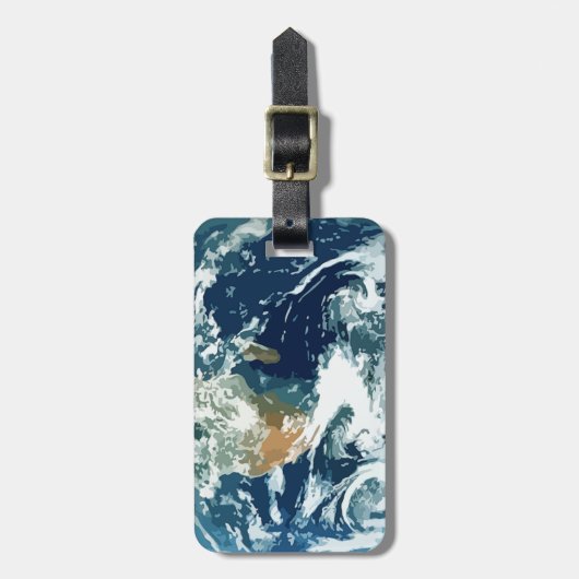 Planet Earth Bagagelabel (Voorkant verticaal)