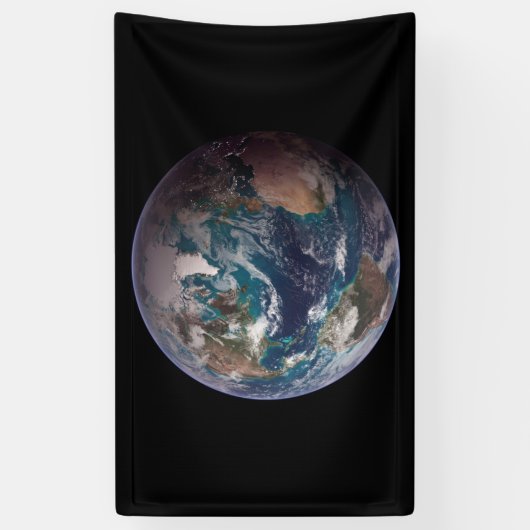 Planet Earth Blue Marble (Western Hemisphere) Spandoek (Verticaal)