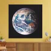 Planet Earth Blue Marmer Canvas Afdruk (Insitu (Woonkamer))
