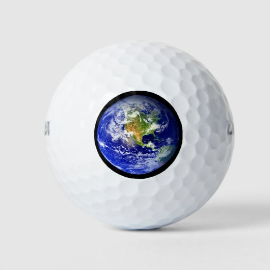 Planet Earth Blue Marmer Golfballen (Voorkant)