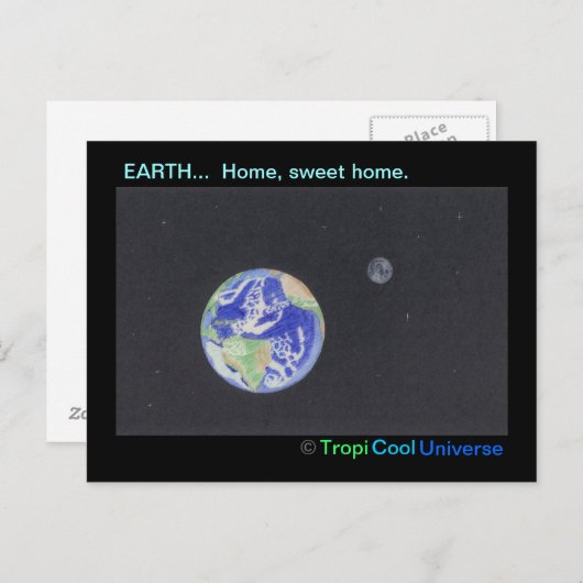 Planet EARTH briefkaart (Voorkant / Achterkant)
