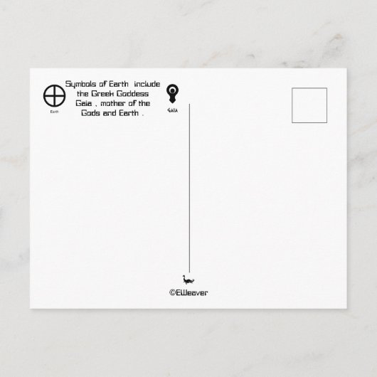 Planet Earth Briefkaart (Achterkant)