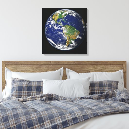 Planet Earth Canvas Afdruk (Insitu (Slaapkamer))