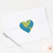 Planet Earth Cartoon Hart Sticker (Envelop)