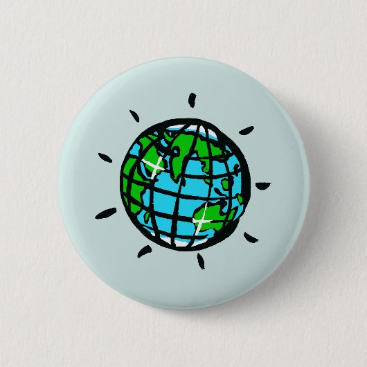 Planet Earth - Conservatie - Earth Day Ronde Button 5,7 Cm (Voorkant)