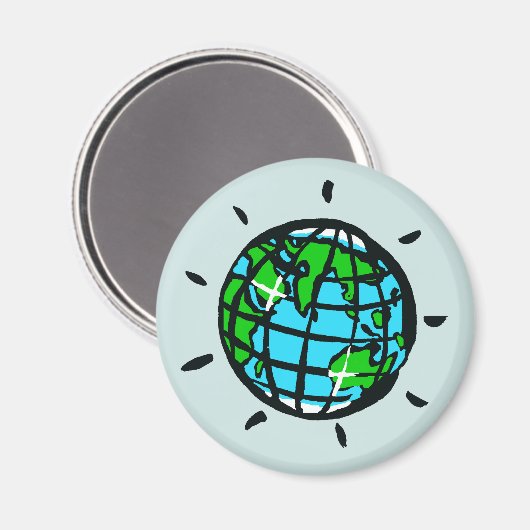 Planet EARTH - Conservatie - Ecologie - Natuur Magneet (Voorkant / Achterkant)