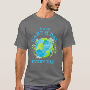 Planet Earth Day Elke dag van de klimaatveranderin T-shirt