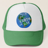 Planet Earth Day Trucker Pet (Voorkant)
