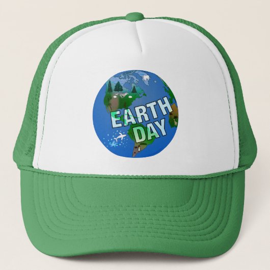 Planet Earth Day Trucker Pet (Voorkant)