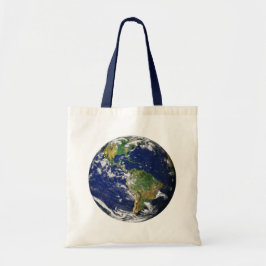 Planet Earth - de blauwe marmer (Amerika's) Tote Bag