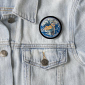 Planet Earth - De blauwe marmer (Europa en Afrika) Ronde Button 5,7 Cm (In situ)
