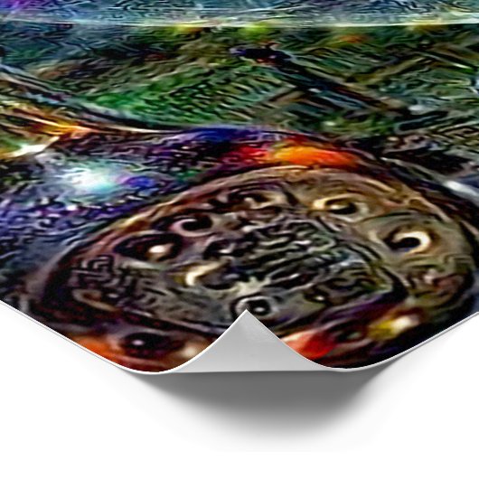 Planet Earth Deep Dream Poster (Hoek)