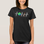 Planet Earth Duitse kortharige pointer hartslag T-shirt (Voorkant)