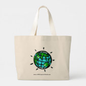 Planet EARTH Duurzaam leven - Grote Tote Bag (Achterkant)