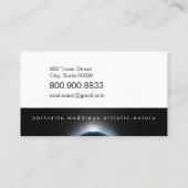 Planet Earth Eclipse Fotograaf Visitekaartjes (Achterkant)