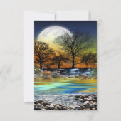 Planet Earth Element Bridal Bedankkaart (Achterkant)