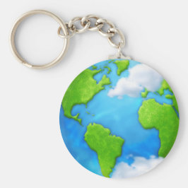 Planet Earth en sleutelhanger van wolken