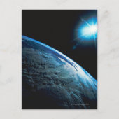 Planet Earth en Star uit de ruimte Briefkaart (Voorkant)
