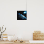 Planet Earth en Star uit de ruimte Poster (Keuken)