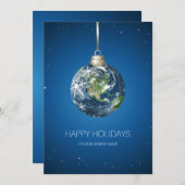 Planet Earth Feestdagen Formele kerstKaart (Voorkant / Achterkant)