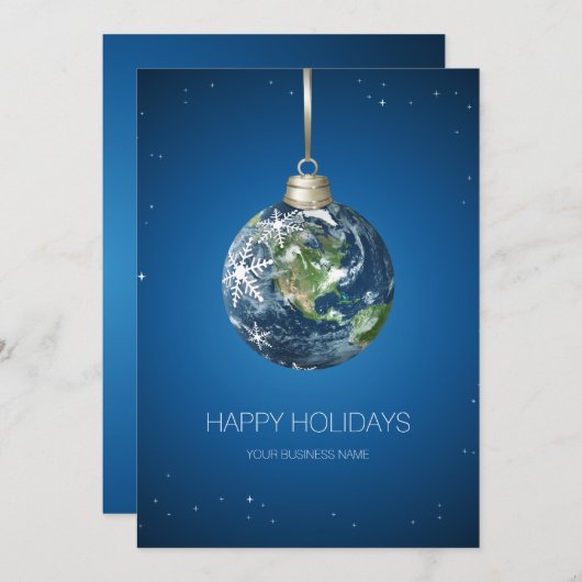 Planet Earth Feestdagen Formele kerstKaart (Voorkant / Achterkant)