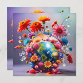 Planet Earth Feestdagenkaart (Voorkant / Achterkant)