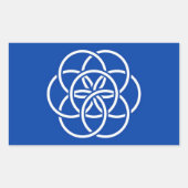 Planet earth Flag Rechthoekige Sticker (Voorkant)