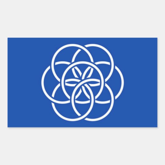 Planet earth Flag Rechthoekige Sticker (Voorkant)